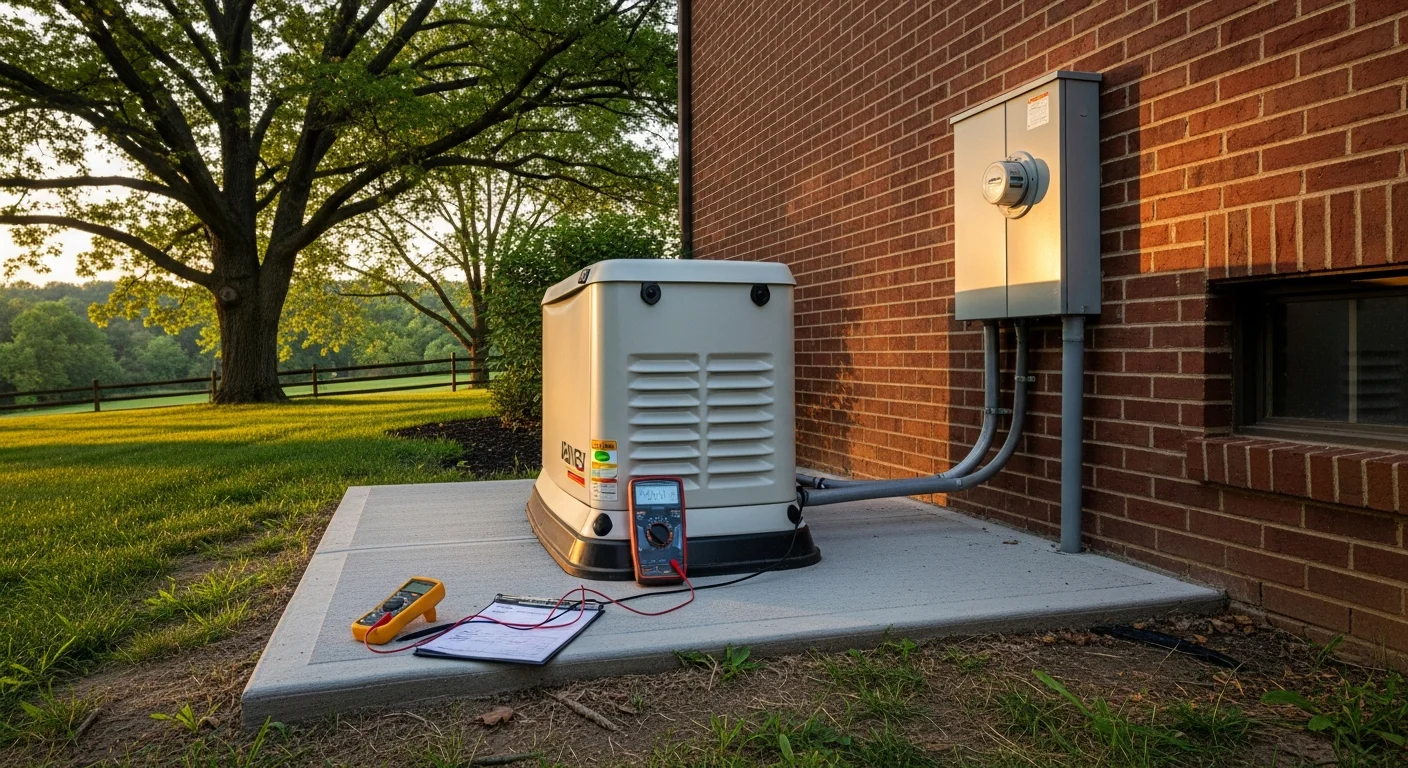 Standby generator installation for home backup power